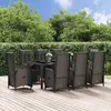 Image de vidaXL Ensemble dîner jardin 9 pcs Noir