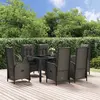 Image de vidaXL Ensemble à manger de jardin coussins 7pcs