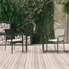 Image de vidaXL Ensemble à manger de jardin avec coussins 3 pcs Noir