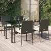 Image de Ensemble à manger de jardin coussins 5pcs noir vidaXL