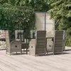 Image de vidaXL Ensemble jardin 7 pcs - Noir et gris Rotin