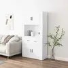 Image de vidaXL Buffet haut 80x33x150 cm - Blanc