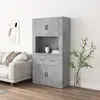 Image de vidaXL Buffet haut Gris béton
