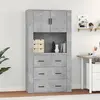 Image de vidaXL Buffet haut - Gris béton