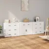 Image de vidaXL Buffets (3 pcs) - Blanc