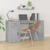 Image de vidaXL Bureau avec Armoires - Gris Béton
