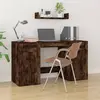 Image de vidaXL Bureau et armoire chêne fumé
