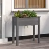 Image de vidaXL Jardinière avec Doublure - Gris