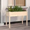 Image de vidaXL Jardinière avec doublure - Bois de sapin