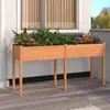 Image de vidaXL Jardinière avec doublure 161x45x76 cm - Marron