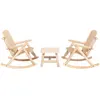 Image de Ensemble de salon de jardin 3 pcs en bois d'épicéa massif