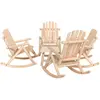 Image de vidaXL Ensemble salon de jardin 5 pcs - Bois massif épicéa