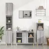 Image de vidaXL Ensemble salle de bain 3 pcs Sonoma gris