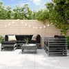 Image de vidaXL Salon de jardin 7 pcs - Gris