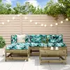 Image de vidaXL Salon de jardin 5 pcs - Bois de Pin Imprégné
