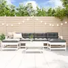 Image de vidaXL Salon de jardin 7 pcs - Blanc