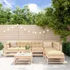 Image de vidaXL Salon de jardin 7 pcs - Bois de pin massif