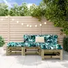 Image de VIDAXL Salon de jardin 4 pcs pin imprégné