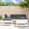 Image de vidaXL Salon de jardin 5 pcs - Blanc