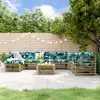 Image de vidaXL Salon de jardin 8 pcs pin imprégné