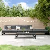 Image de vidaXL Salon de jardin 4pcs noir bois massif de pin