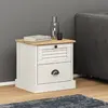 Image de vidaXL Table de chevet VIGO - Bois de pin blanc