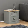 Image de vidaXL Table de chevet VIGO 42x35x42 cm - Gris
