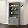 Image de vidaXL Bibliothèque VIGO - Gris 85x35x170 cm