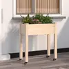 Image de vidaXL Jardinière sur roues - Sapin