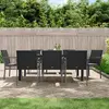 Image de vidaXL Ensemble à manger de jardin 9 pcs acier