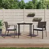 Image de Vidaxl Ensemble À Manger 3 Pcs - Résine Tressée
