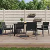 Image de vidaXL Ensemble à manger de jardin 5 pcs - Avec coussins résine tressée