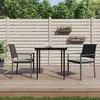 Image de vidaXL Ensemble à manger de jardin 3 pcs - Résine tressée acier