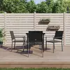 Image de vidaXL Ensemble à manger de jardin 5 pcs résine tressée