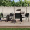 Image de vidaXL Ensemble à manger de jardin 5 pcs - Noir/Gris Clair