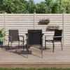 Image de vidaXL Ensemble à manger de jardin 5 pcs Noir