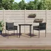 Image de VidaXL Ensemble à manger de jardin 3 pcs - Résine tressée - Acier
