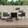 Image de vidaXL Ensemble à manger de jardin 5 pcs avec coussins - Résine tressée