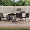 Image de vidaXL Chaises de jardin - Lot de 4 avec coussins - Marron