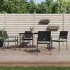 Image de vidaXL Chaises jardin 4 pcs Rotin noir avec coussins