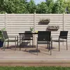 Image de vidaXL Chaises de jardin lot de 4 noir