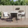Image de vidaXL Chaises de jardin avec coussins - Lot de 4 - Marron