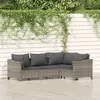 Image de vidaXL Salon de jardin 4 pcs - Gris