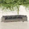 Image de vidaXL Salon de jardin 5 pcs résine tressée