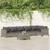 Image de vidaXL Salon de jardin 7 pcs - Gris
