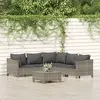 Image de vidaXL Salon de jardin 6 pcs - Gris
