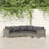 Image de vidaXL Salon de jardin 5 pcs Résine Tressée