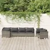 Image de vidaXL Salon de jardin 7 pcs résine tressée