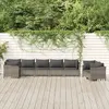 Image de VidaXL Salon de jardin 8 pcs - Résine tressée - Gris