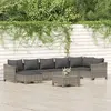 Image de Salon de jardin vidaXL 8 pcs - Résine tressée gris